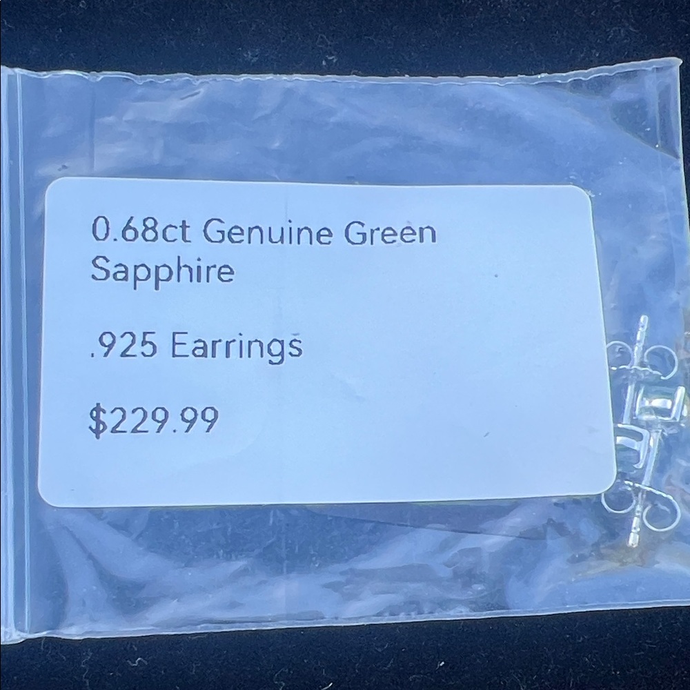 Elegant Green Sapphire Silver Earrings